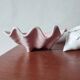 Duo of ceramic shell-shaped storage compartments