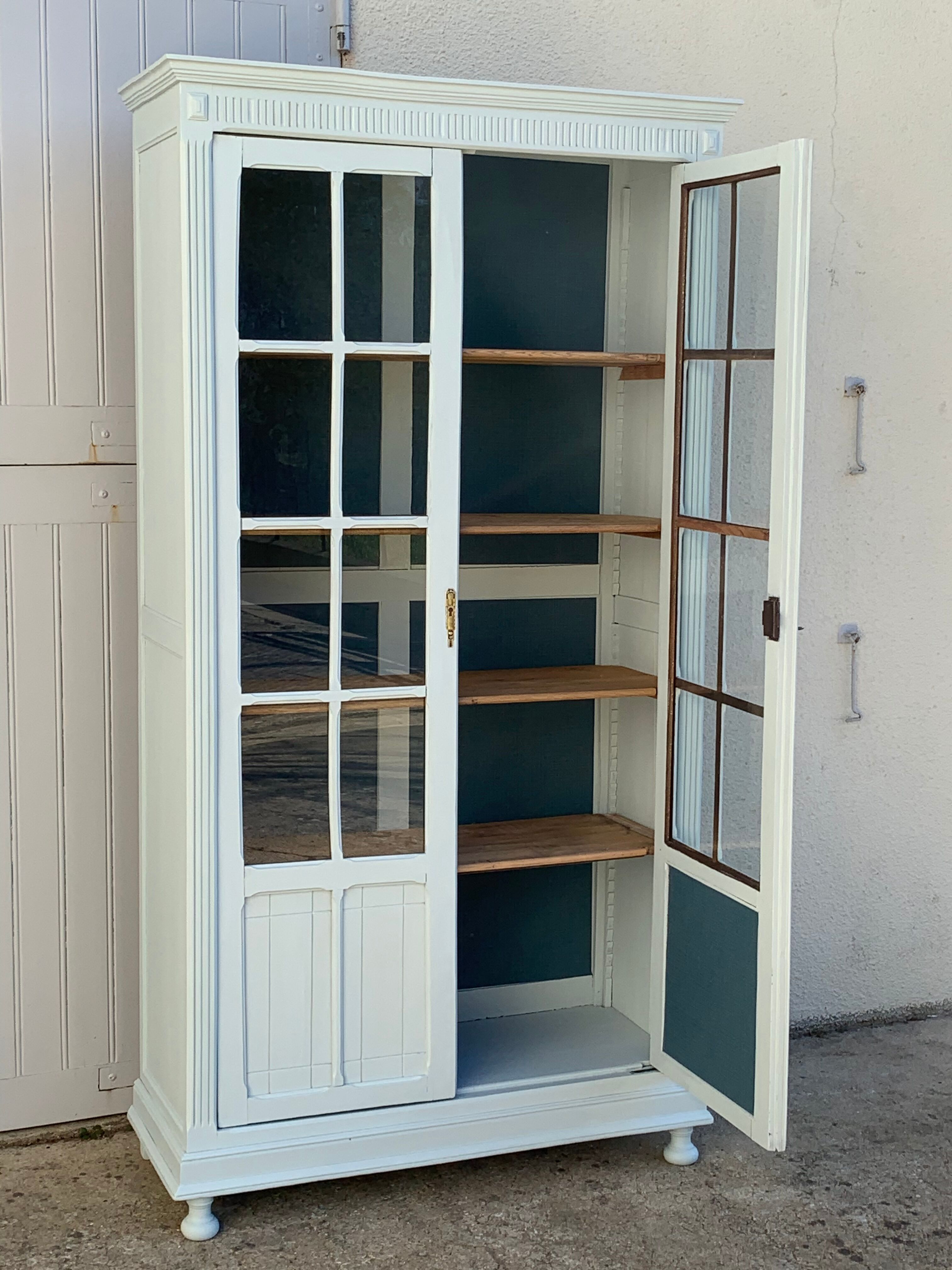 Glass-glazed Parisian wardrobe 1920