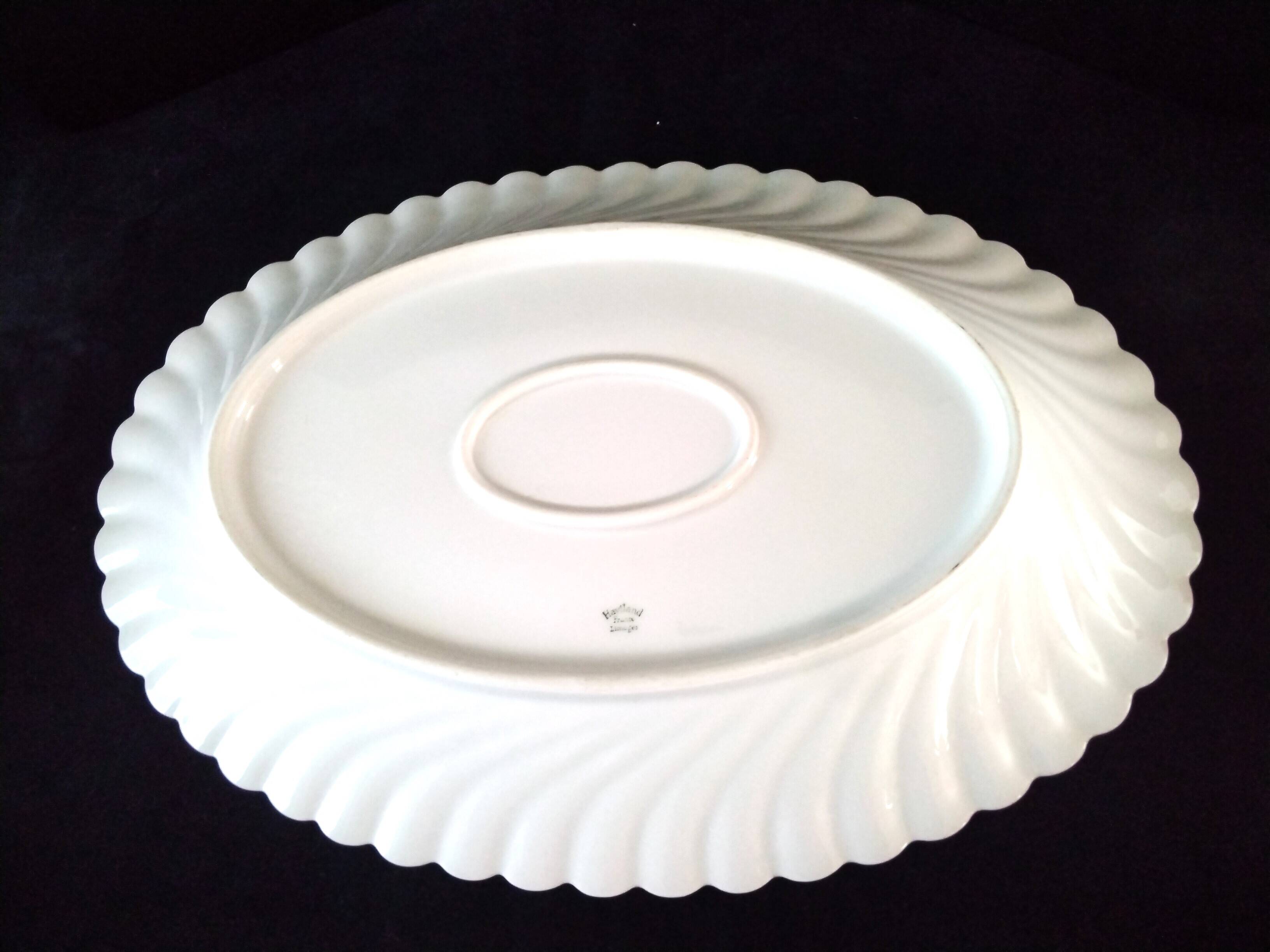Large Haviland Limoges porcelain serving dish 27 x 40 cm