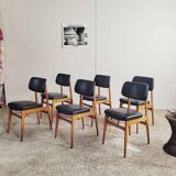 Set of 6 vintage Stella chairs, Scandinavian style