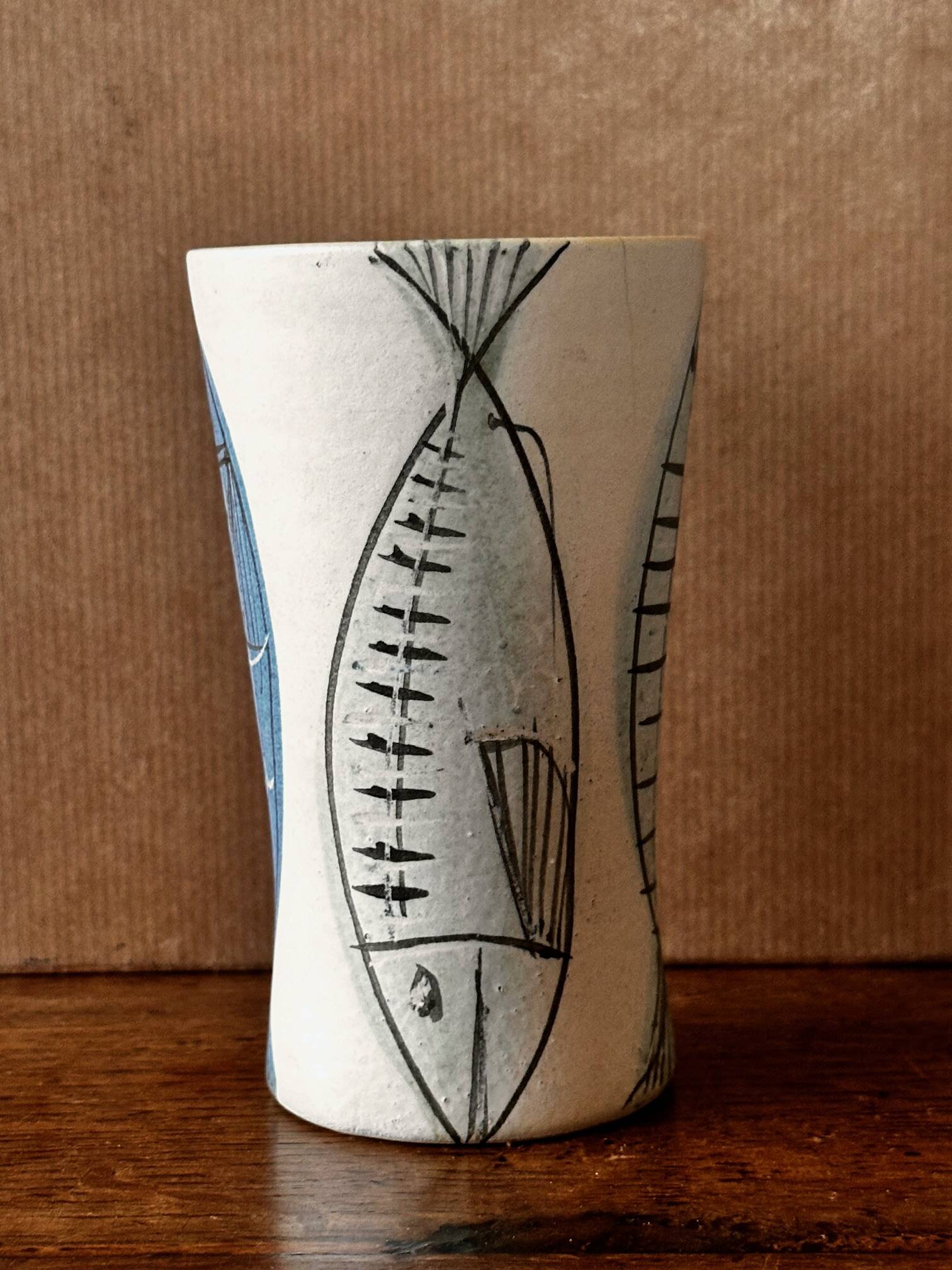 Bordeaux Art Ceramic Fish Vase