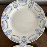 Colonial ironstone dessert plates Moulin des Loups