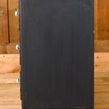 Restored chest of drawers with zebra tapestry 20th century