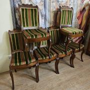 Set of six Charles X period chairs, finely marquetry in rosewood.