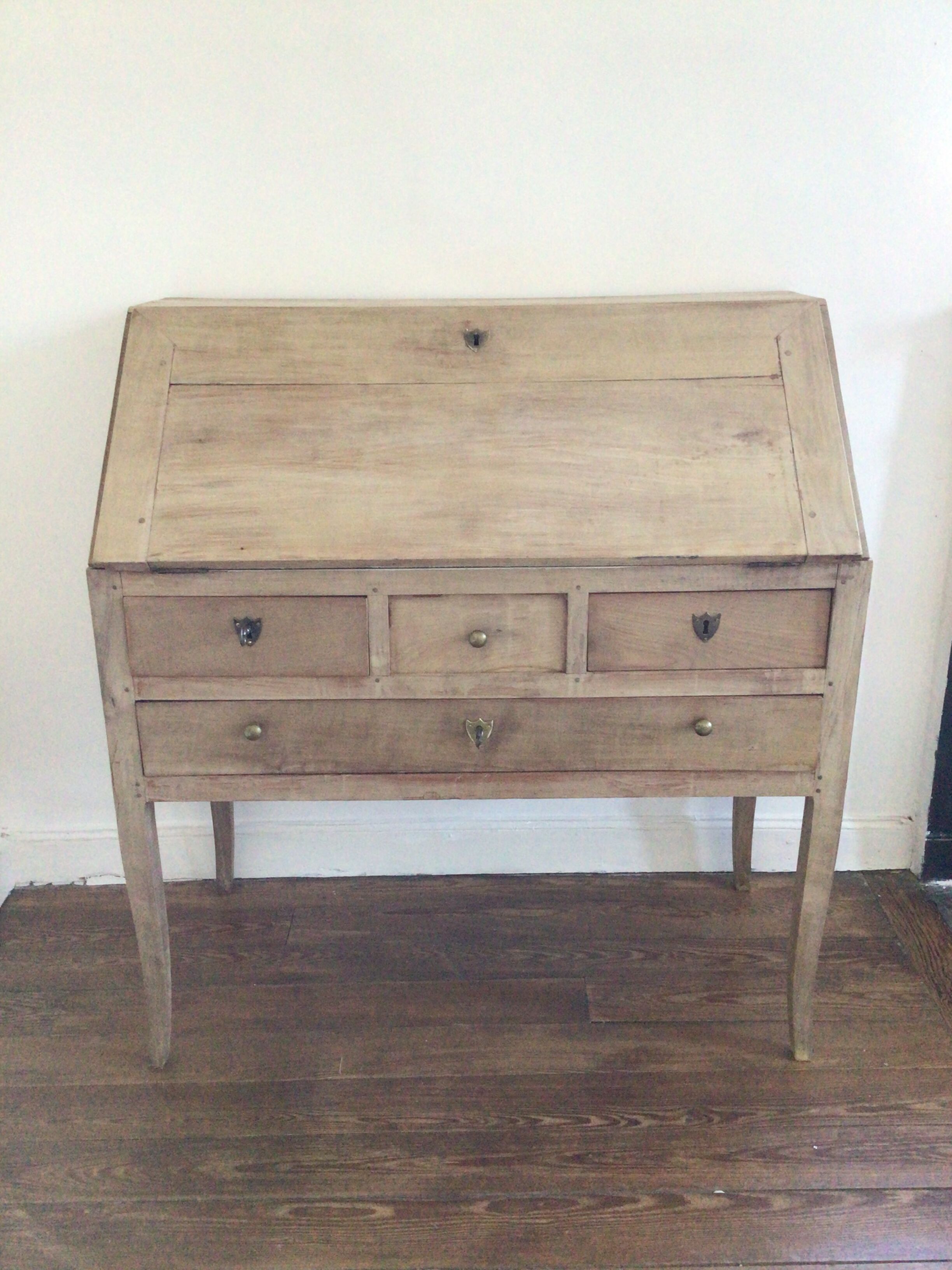 Office XIXth pickled oak