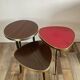 Trio of tripod side tables, 1960s-70s