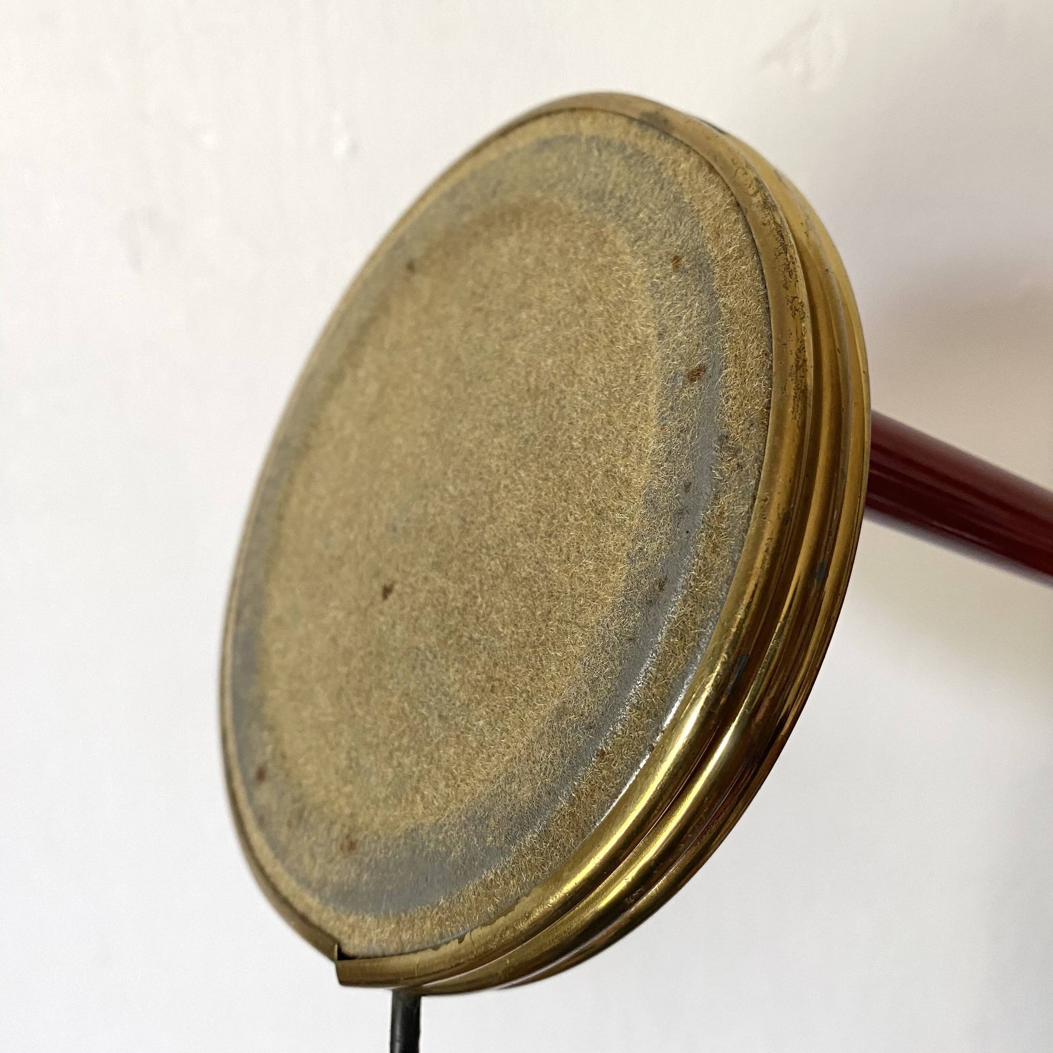 Articulated desk lamp, 1960s, burgundy and gold