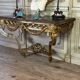Transitional console in carved and gilded wood, France, 18th century