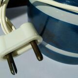 Pair of duck blue and white opaline lamps