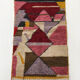 Moroccan Berber boujaad ecru carpet with colorful patterns 153x95cm