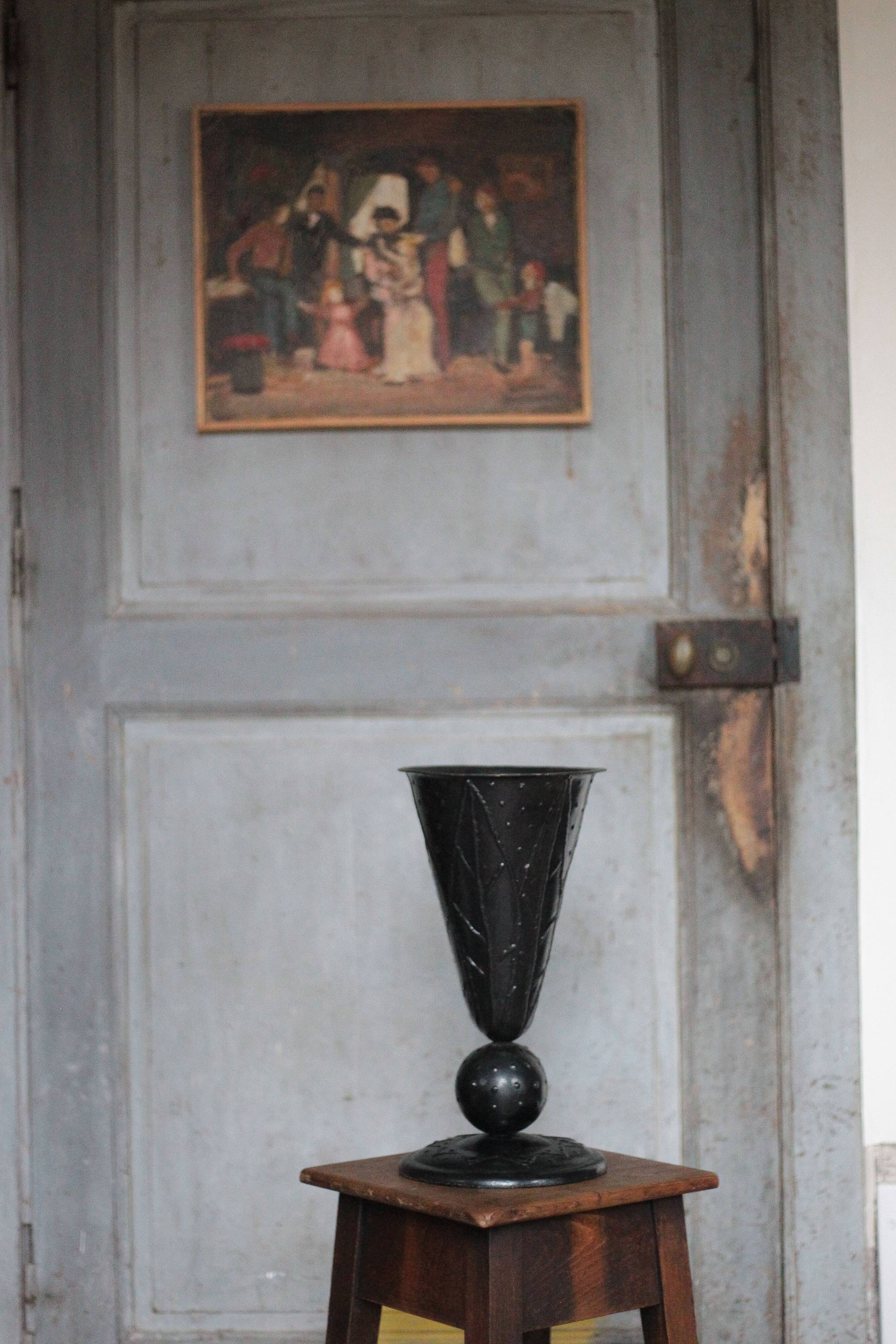 Unique vase made by a blacksmith, vintage vase, collector's item