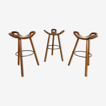 Tabourets de bar brutalistes, années 1960