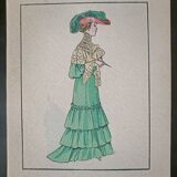 Colorful stencil Art Deco fashion