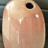 Pebble-shaped ceramic vase, signed