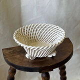 Antique twisted ceramic basket, 1930