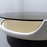 Round spce age coffee table 1960’s, Opal Möbel
