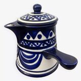 Blue and white ceramic teapot