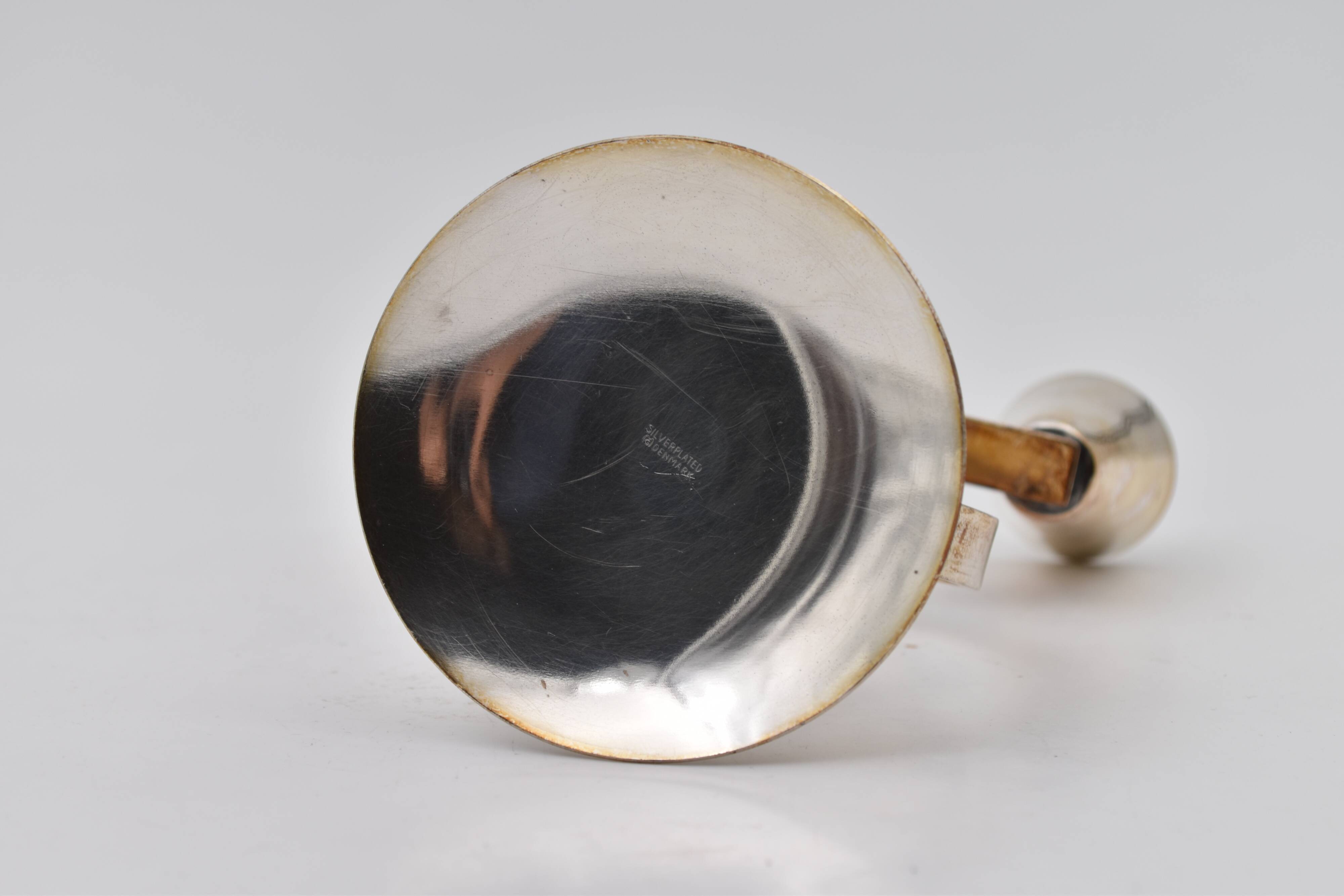 Vintage Danish silver metal candlestick