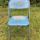 Folding metal chairs