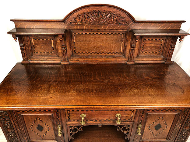 English Renaissance style oak cabinet