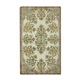 Handwoven Unique Turkish 1980s 186 cm x 302 cm Green Rug