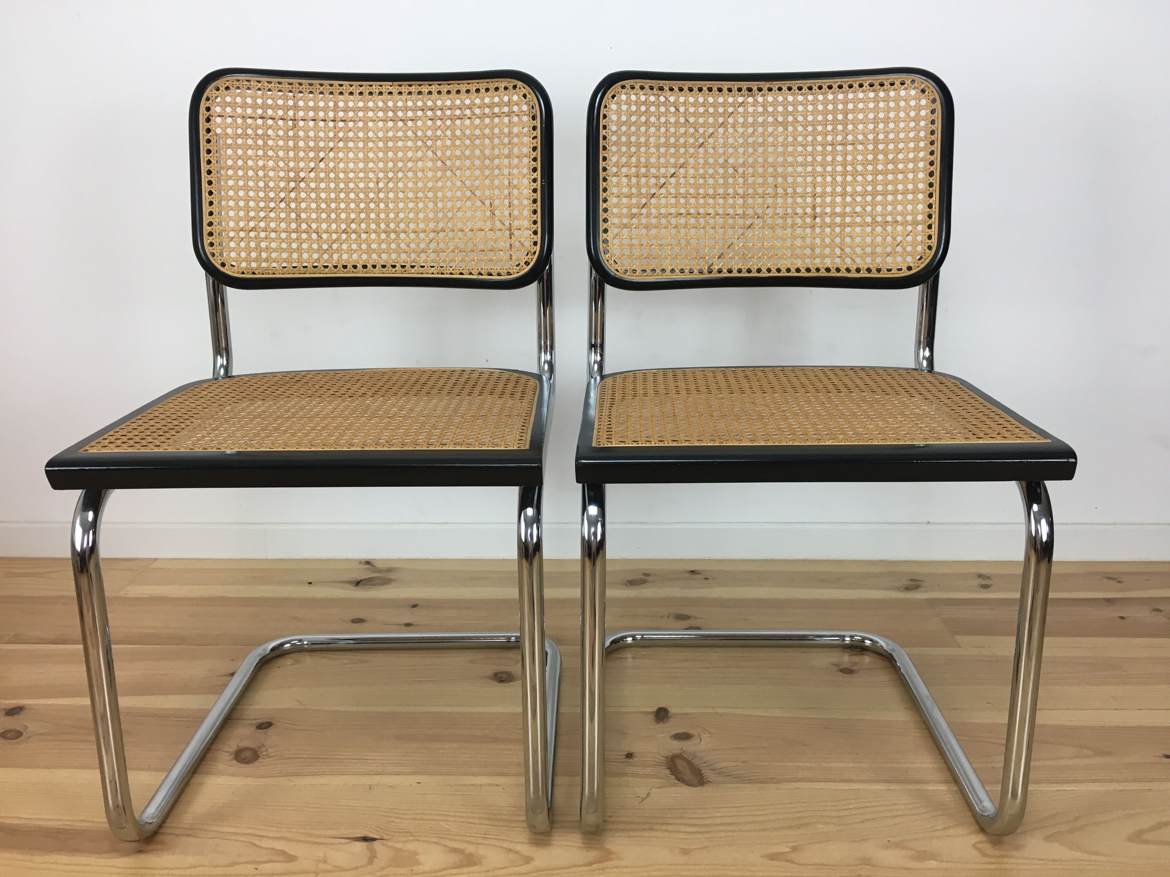4 chairs Cesca B32 by Marcel Breuer