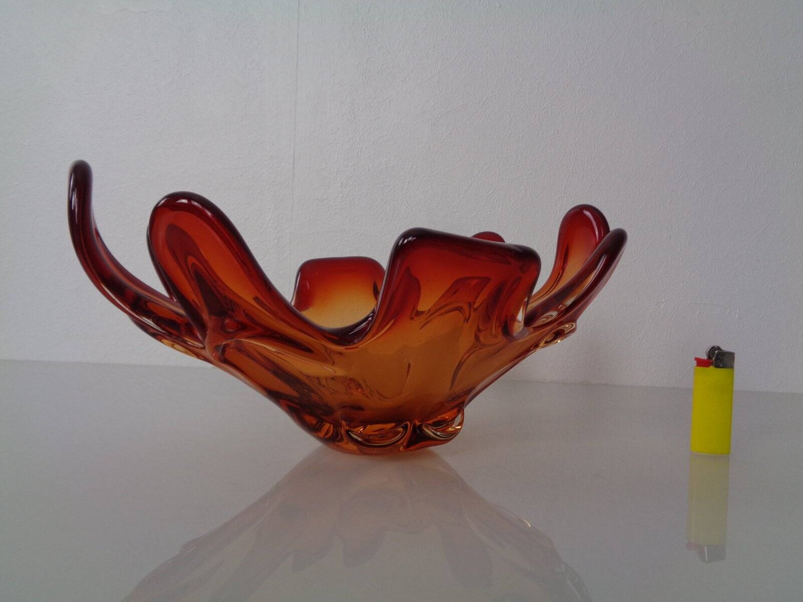Sommerso Murano Glass Bowl, Italy, 1960s