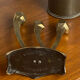 Chandelier, brutalist menorah, Wainberg, in brass.