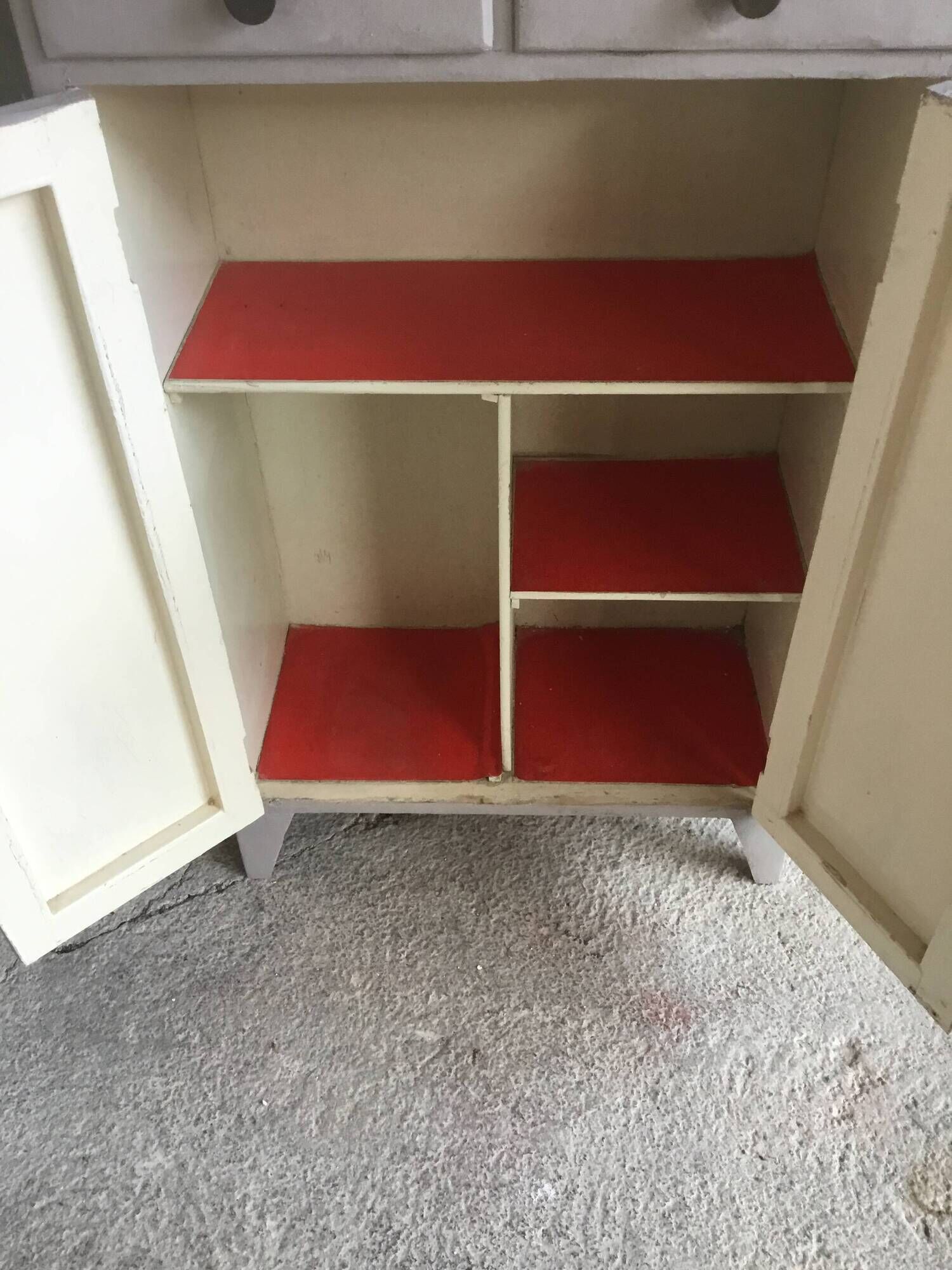 Occasional furniture with drawers and cupboard - vintage mid 20th century