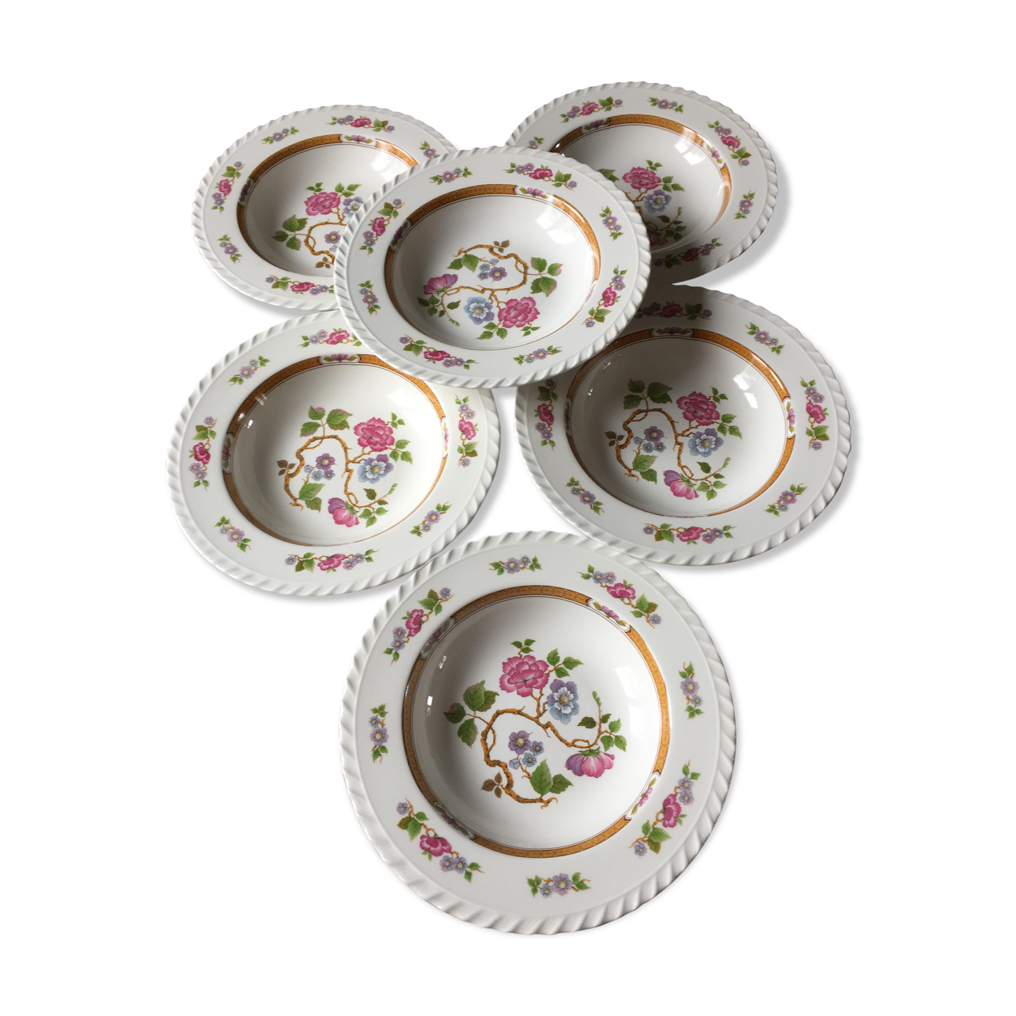 Vintage hollow plates in land of fire spanish manufacture pontesa