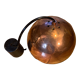 Copper-plated brass globe light fixture