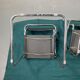 Pair of design armchairs in imitation leather chrome