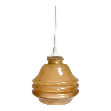 Lampe de plafond vintage couleur cognac, années 1960