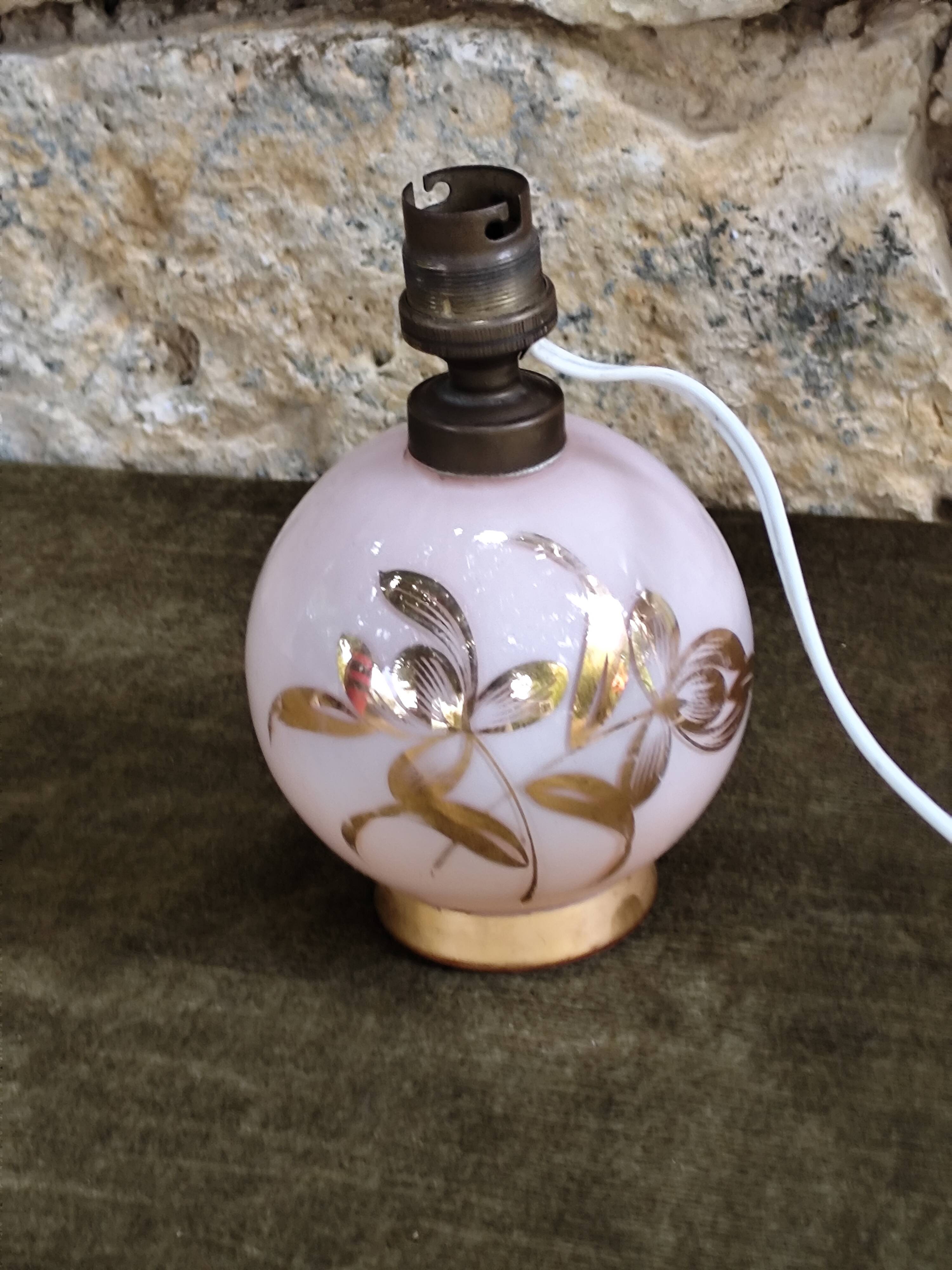 Antique art deco globe lamp base