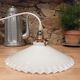 Suspension en opaline blanche 