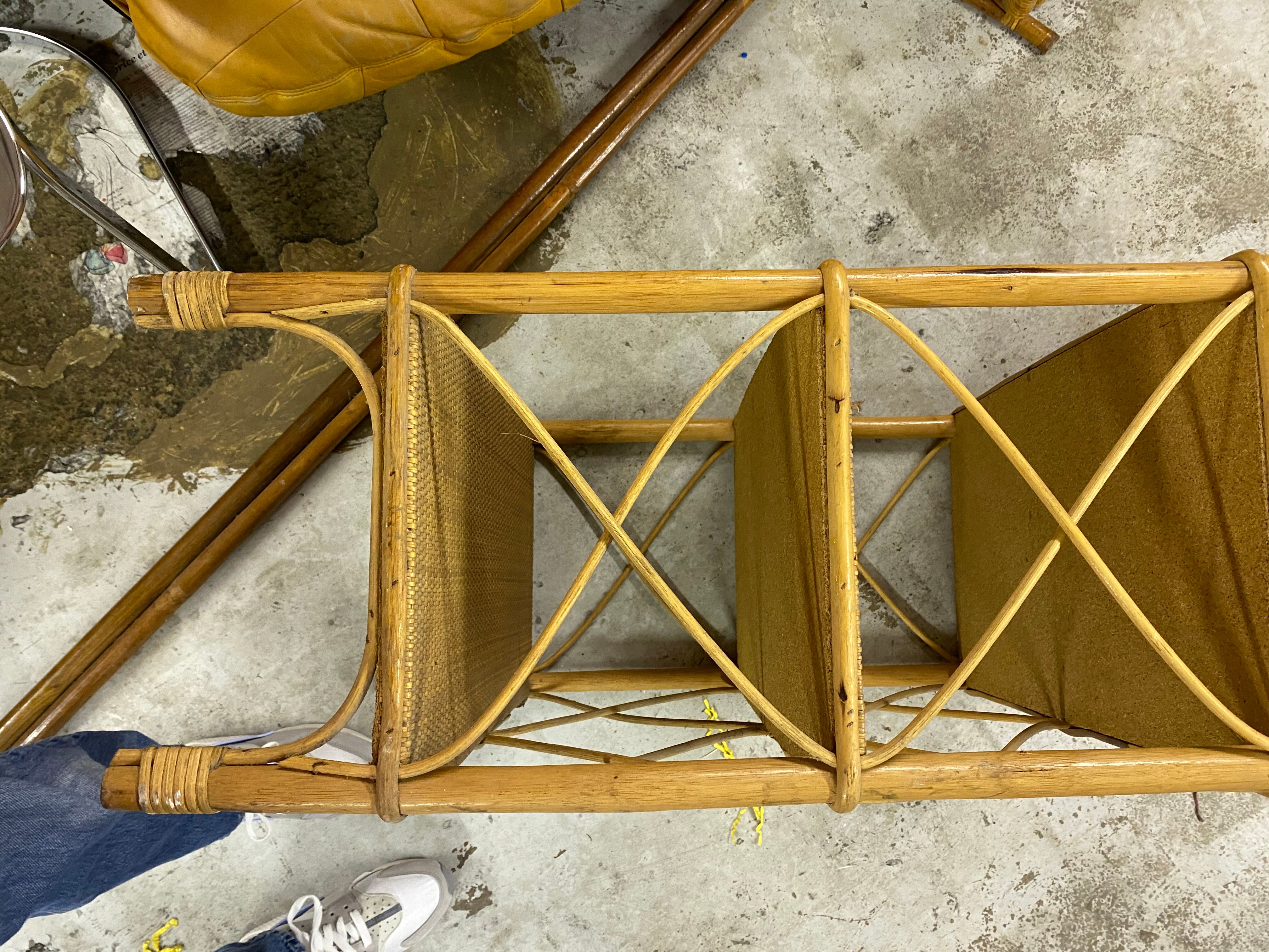 Rattan bookcase shelf