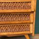 Commode vintage bois et rotin