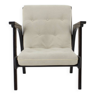 1960s Design Oak Armchair, Czechoslovakia