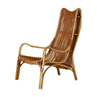 Bamboo armchair By Bonacina, italian design from the 1960