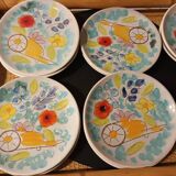 12 Valauris dessert plates