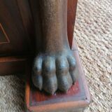 19th century rosewood desk and marquetry decorations