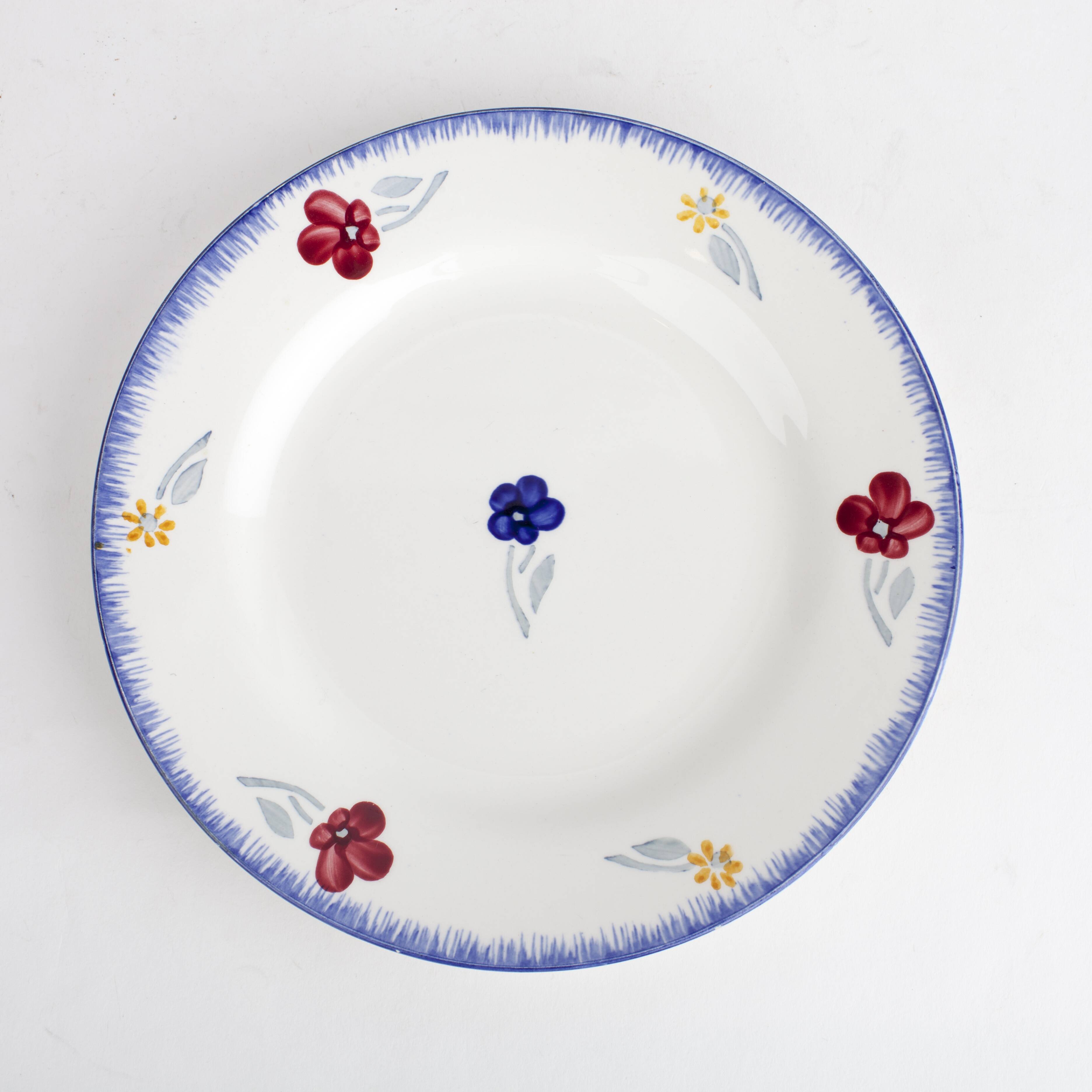 Lot of 5 dessert plates Mary - Lou Digoin Sarreguemines 1922-1965