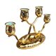 Four-light, gold-plated table candlestick, Germany, 1940s.