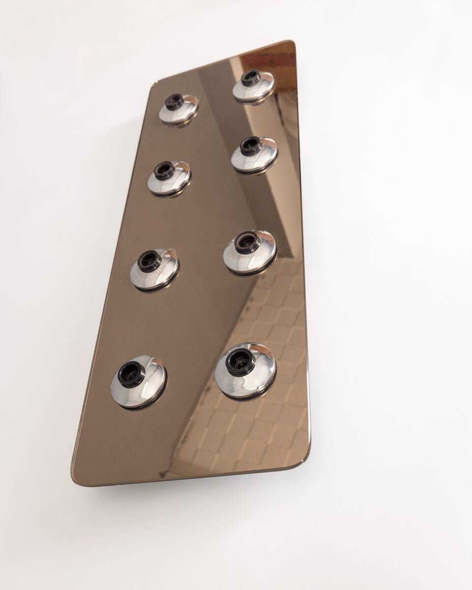 Applique plafonnier vintage années 60 en verre 8 lumieres design italien