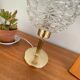 Table lamp desk bedside globe antique chiseled glass and brass base