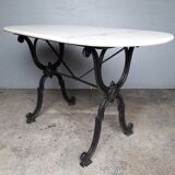 Table bistro period art deco 1930 cast and marble