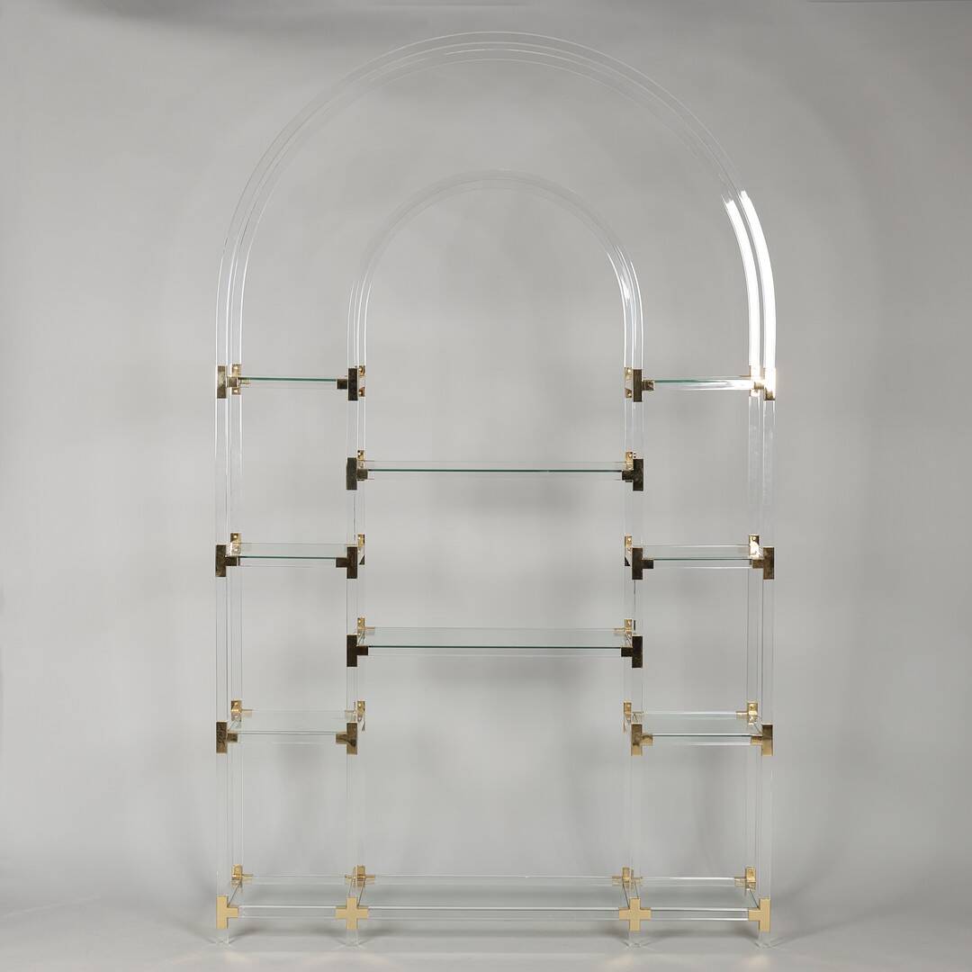 Vintage plexiglass étagère by Charles Hollis Jones, 1970s