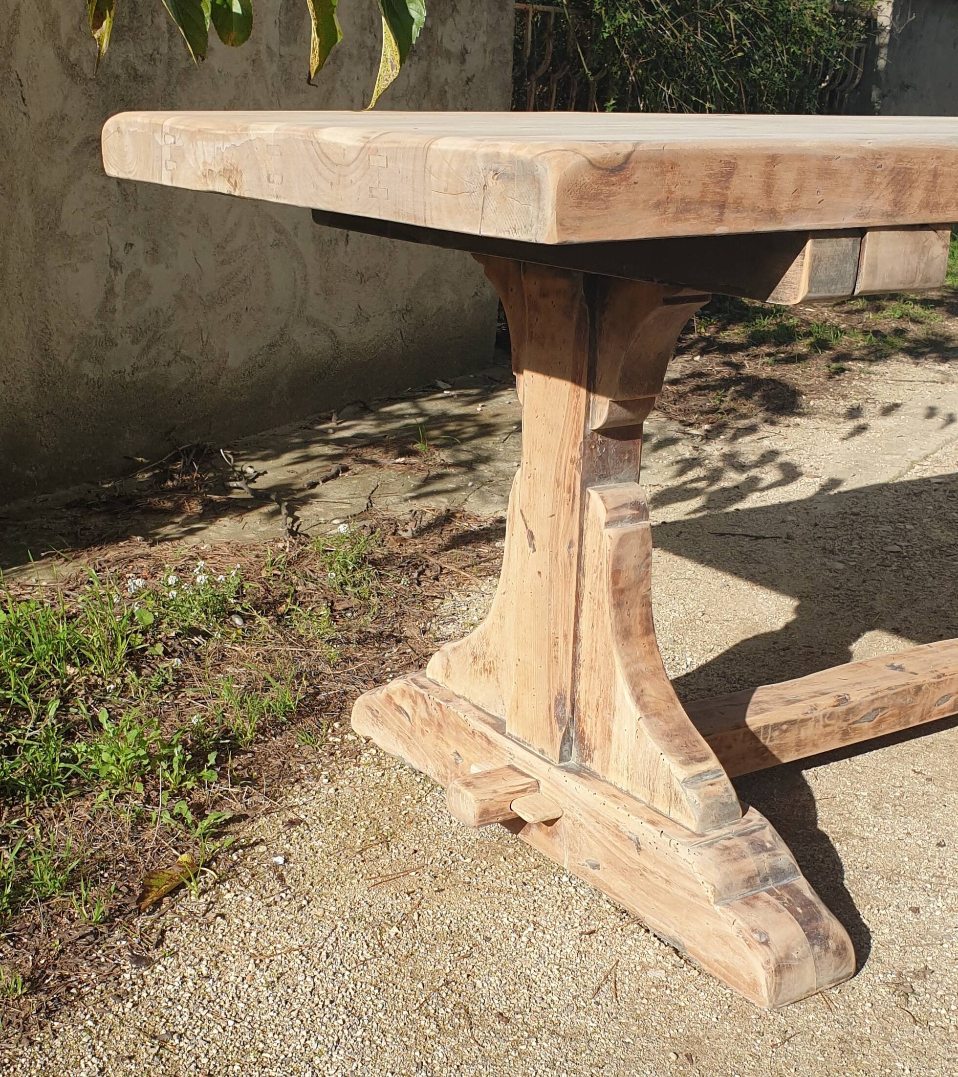 Solid wood farmhouse table, 220 cm