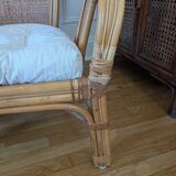Pair of rattan armchairs