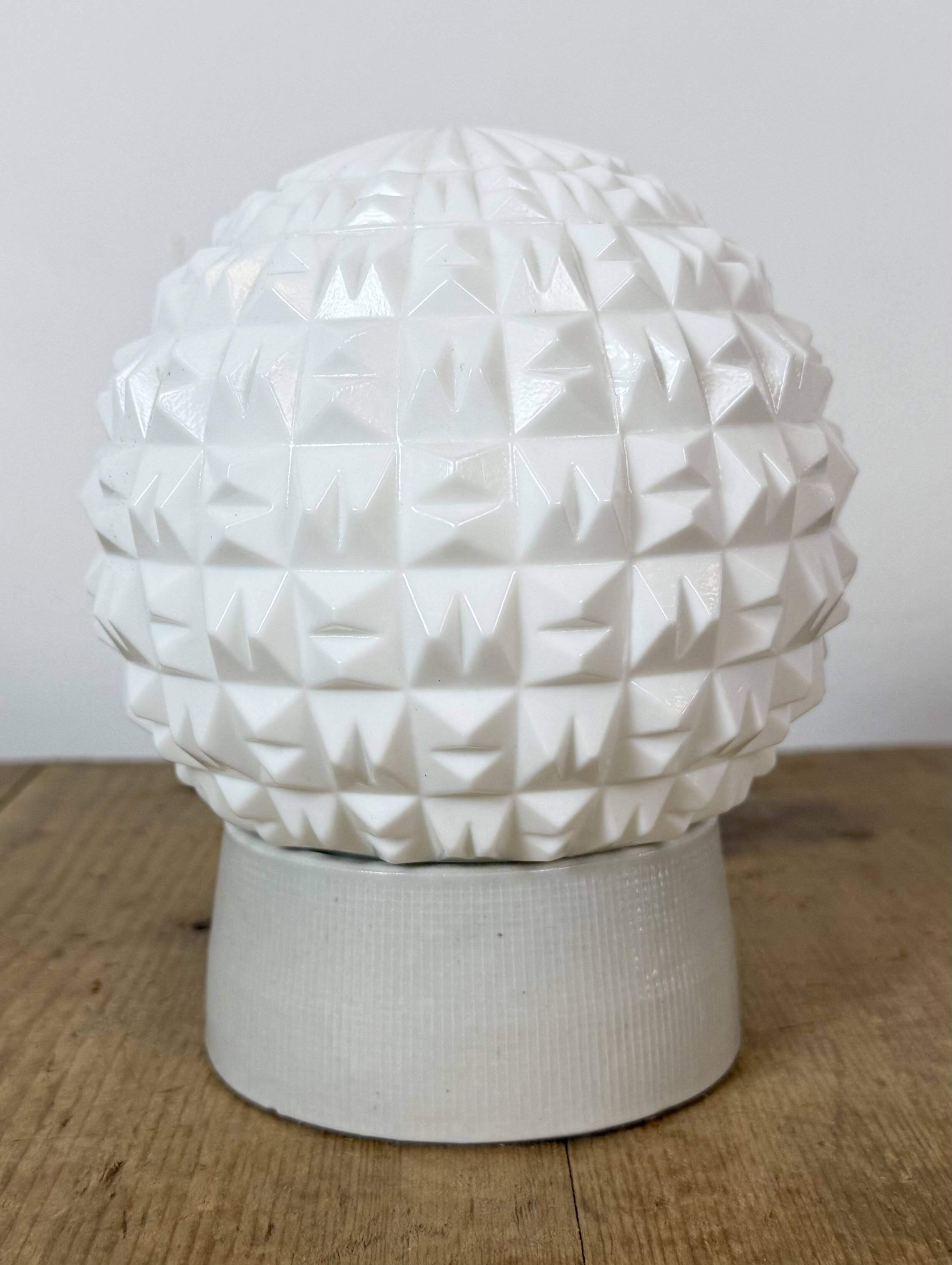 Vintage White Porcelain Ceiling Light, 1970s